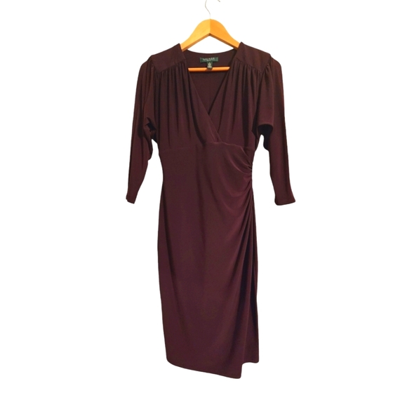 Ralph Lauren Purple Wrap Dress - Picture 2 of 6